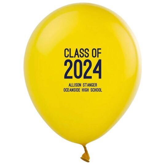 Proud Class of Graduation Latex Balloons
